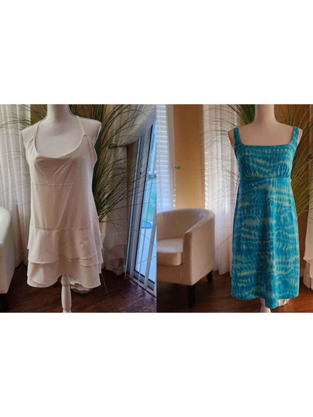 2 Dress Bundle Offline & Lands’ End Size L / 12L Summer Dresses